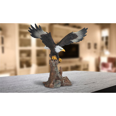 Abimelec 7"W Eagle Landing on Rock Wild Animal Figurine Unique Gifts