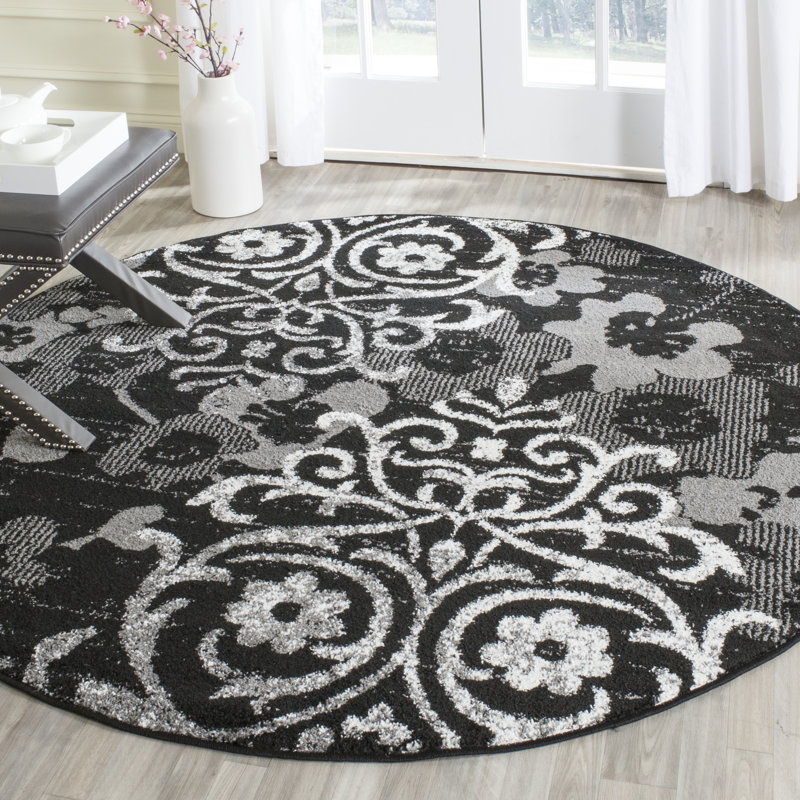 Tapis floral Bronti Performance, Rond 6 pi