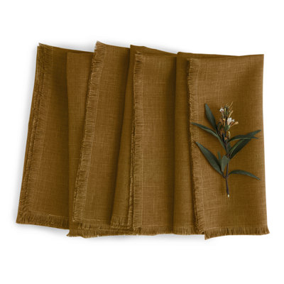 Fringe - 100% Pure Linen Dinner Napkins