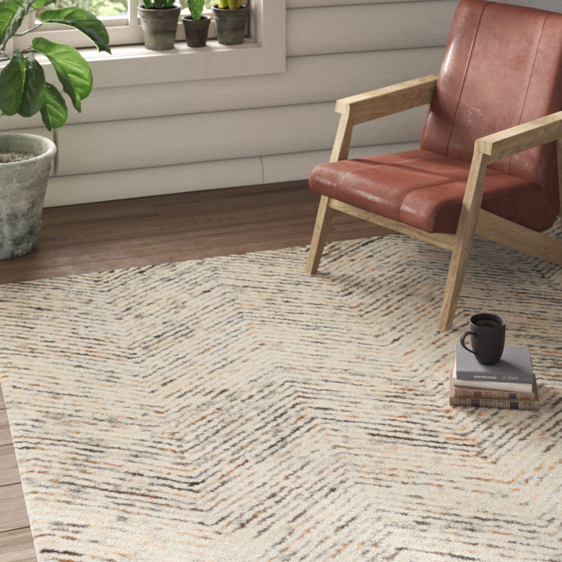 Maximillian Wool Chevron Indoor Rug, Rectangle 3'6" x 5'6"
