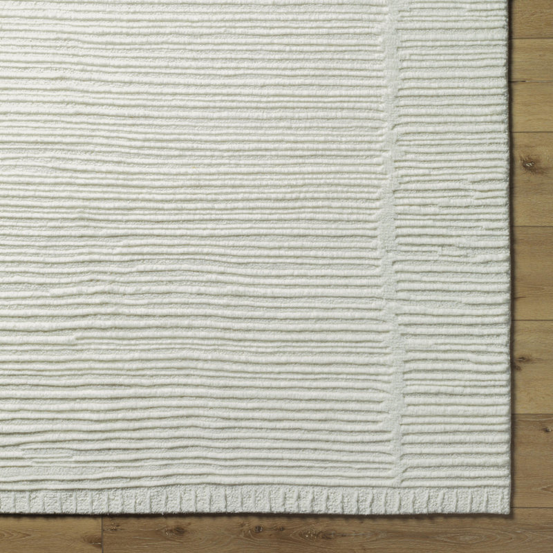 Manpura Wool Striped Area Rug, Rectangle 10' x 14'