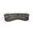 Precita Grey Manual Reclining Sectional