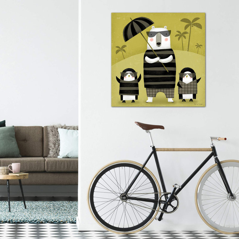 «On Holiday» par Terry Runyan - impression, H 12 po x l 12 po x P 0,75 po, Toile tendue, Pas de tapis
