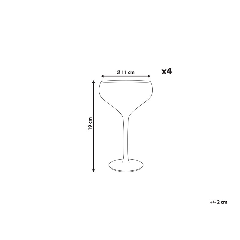 Alliana 300ml Handmade White Wine Glass Set