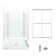 48" W x 77" H Frameless Rectangle Sliding Shower Kit with Towel Bar and Base Included