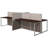 Easy Office Rectangle 4 Person Benching Workstation with Cable Management-49663051