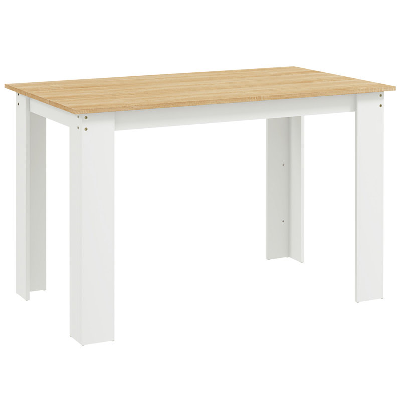 Dining Table, Oak Wood, White