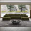 Canapé modulaire, canapé modulaire en forme de L de 162 po avec 6 coussins, sans assemblage pour le salon | Chenille | Vert sauge-1076964426