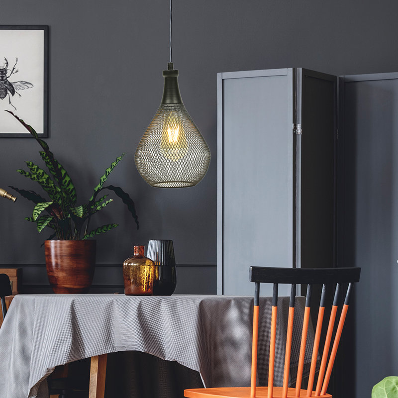 JHY DESIGN Hanging Lamp 12" H Battery Operated Cordless Hanging Light