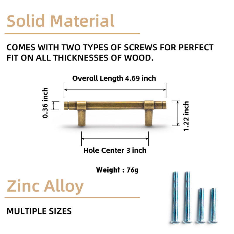3" Center Bar Pull Multipack