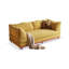 Canapé-lit standard Ginger + chenille rouge + acier au carbone-489874026