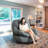 Betzabe Oversize 44.8" W Faux Leather Power Recliner, Voice Control, USB, Bluetooth, 270° Swivel-91822070