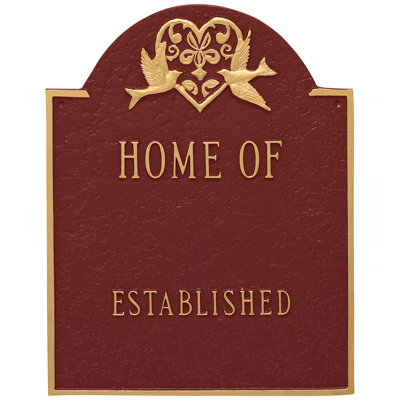 Plaque d'adresse murale sur 4 lignes