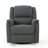 Charcoal Fabric Glider Recliner With Swivel, Manual Reclining Chair