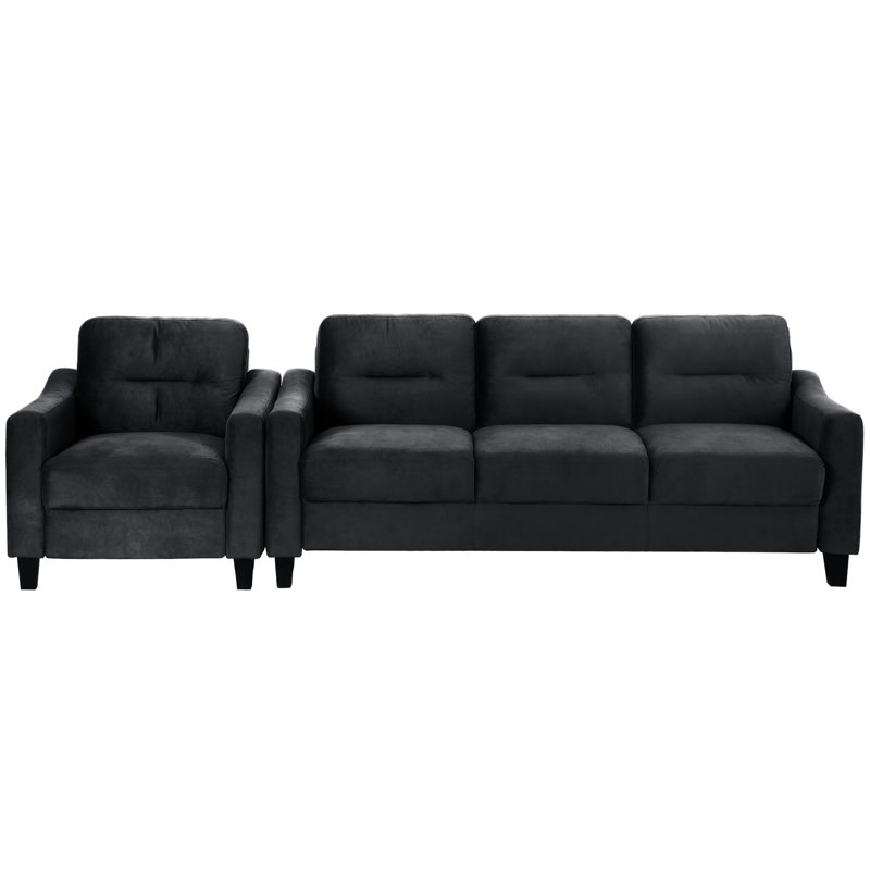 En velours noir pour chambre à coucher, velours de salon moderne, avec structure, Noir