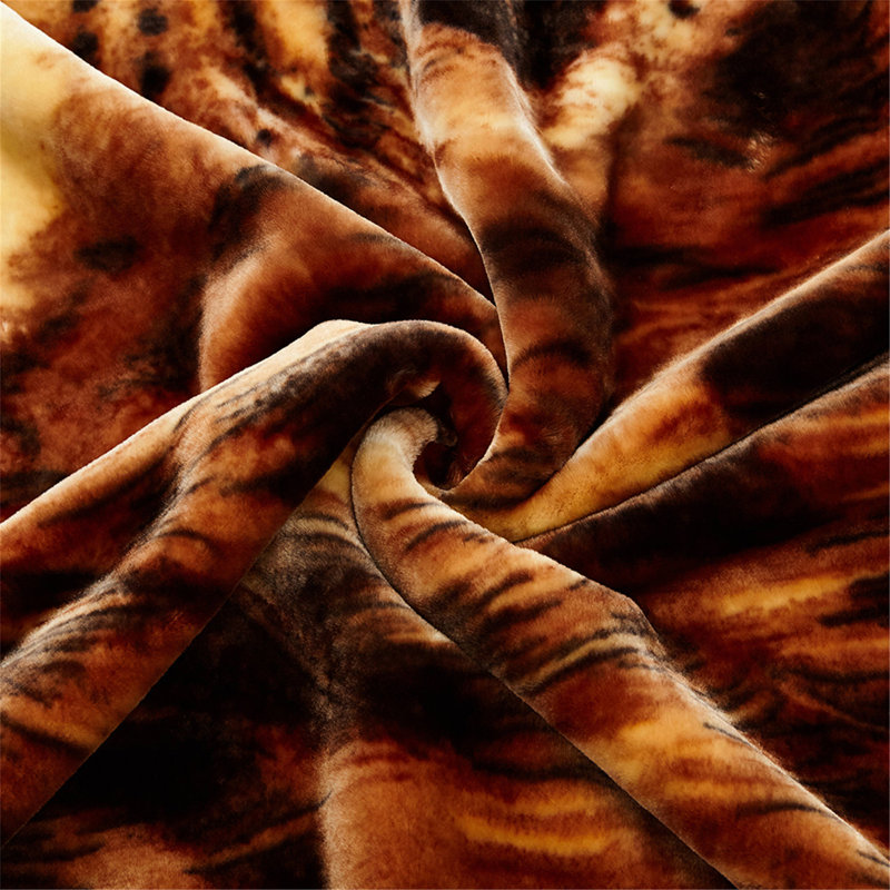 Couverture pour lit moelleux à 2 plis JML, couverture de style coréen en vison 5 lb, Lion imprimé, Grand lit