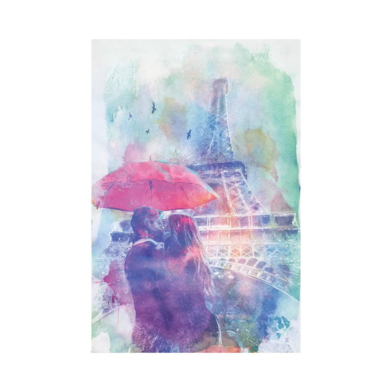 Eiffel Tower Love by 33 Broken Bones - Wrapped Canvas Print