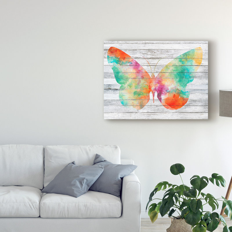 « ailes on wood i », art sur toile, H 14 po x l 19 po x P 2 po