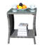 Table basse d'extérieur 1 table basse avec verre trempé transparent