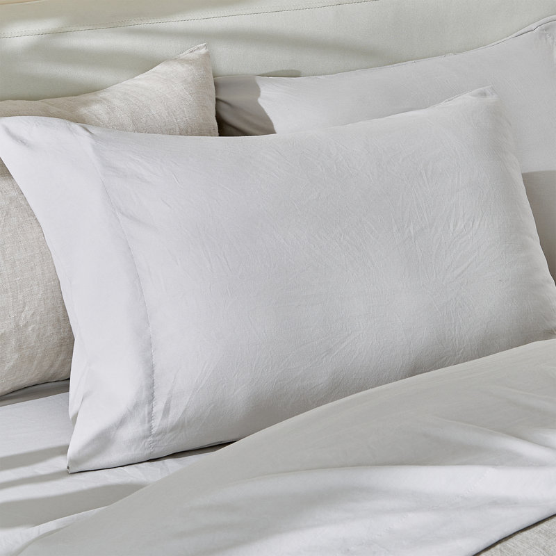Ultra-Soft Pre-Washed Microfiber Sheet Set, Queen Sheet Set + Fitted Sheet + 2 Pillowcases, Grey Dawn