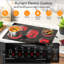 Plaque de cuisson électrique de 30 po à 5 brûleurs, surface de cuisson en céramique rayonnante intégrée de 8500 W avec double zone de chauffage extensible