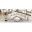 Canapé modulaire 86,6 po Canapé modulaire en U Canapé-lit Canapé en L avec repose-pieds mobile et deux ports USB pour le salon (ancien SKU: N719S001680A), beige-129574492-129574493