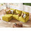 Canapé modulaire moderne réversible de 103 po avec repose-pieds en tissu de chenille de qualité supérieure Merchelle-1193129328-1175171848