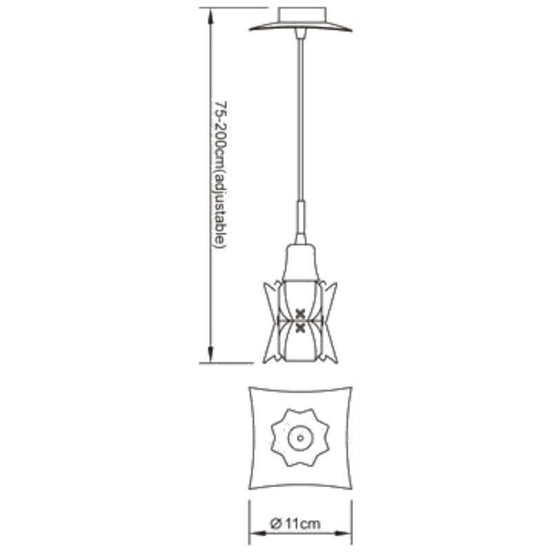 Alaska 1 - Light Unique/Statement Pendant, Satin Nickel