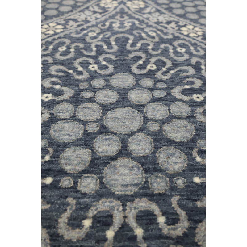 Tapis rectangulaire unique 12 pi x 12 pi 1 po bleu