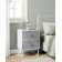 Bedside, Side End Table With Storage, 2 Removable Fabric Drawers, For Bedroom, Living Room, Cloud White, Dove Grey, 30 X 40 X 55 Cm