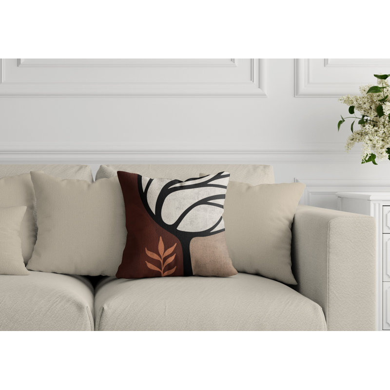 Housse de coussin d'extérieur carré Winston, 19 po x 19 po, Brun, Carré