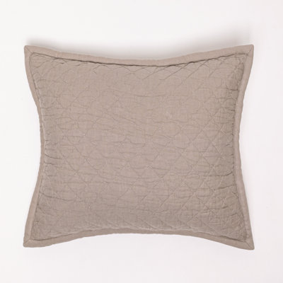 Dalen Ash Grey Linen Pillow Sham