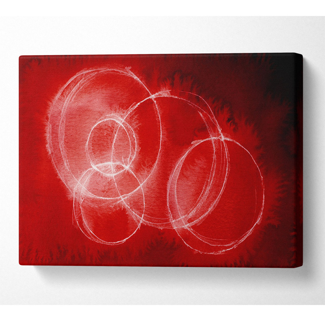 Smoke Rings Red - Kunstdrucke auf Leinwand - Wrapped Canvas