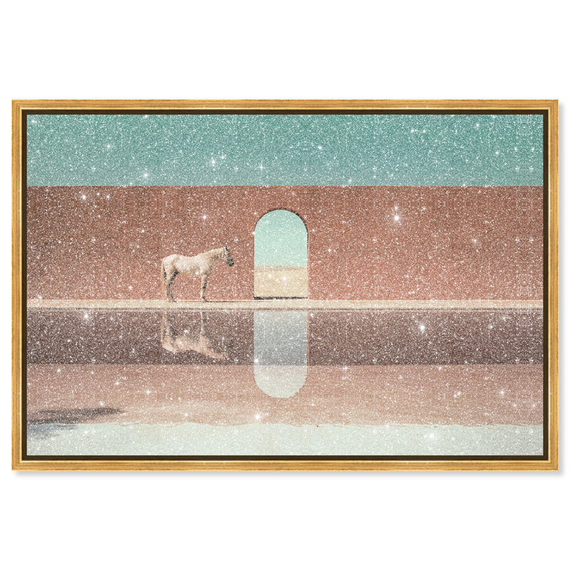 Western Reflections Print by Oliver Gal, 55"H x 37"W, Gold Floater Frame