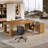 L-Shaped Synthetic Laminate Executive Desk