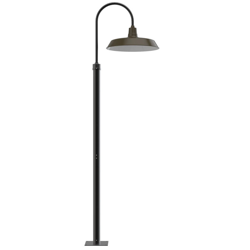 Lampadaire 1 lumière Haleigh (double), H 96 po x l 22,25 po x P 25,5 po, Bronze acajou