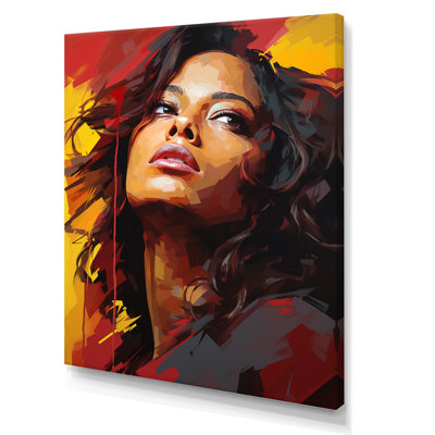 «Burgonce Beyonce Pop Art Portrait I», reproduction d'art sur toile_105714