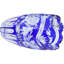 Vase de table en cristal fabriqué à la main en bleu / transparent