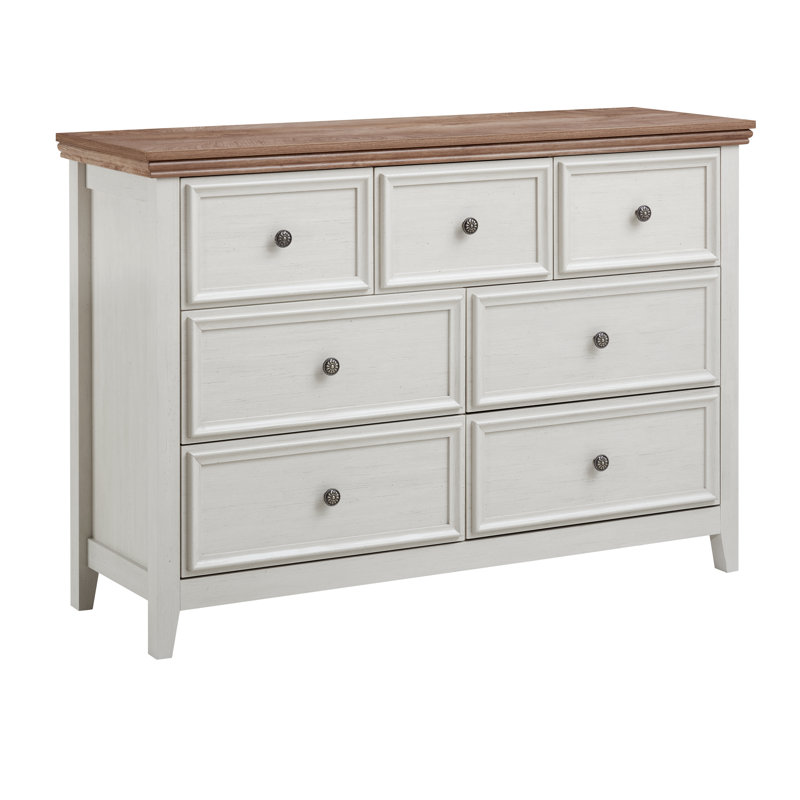 Commode moderne à 7 tiroirs avec ensemble anti-basculement, commode de ferme pour chambre à coucher, salon et placard, armoire de rangement à grande capacité avec glissières en métal lisse, beige