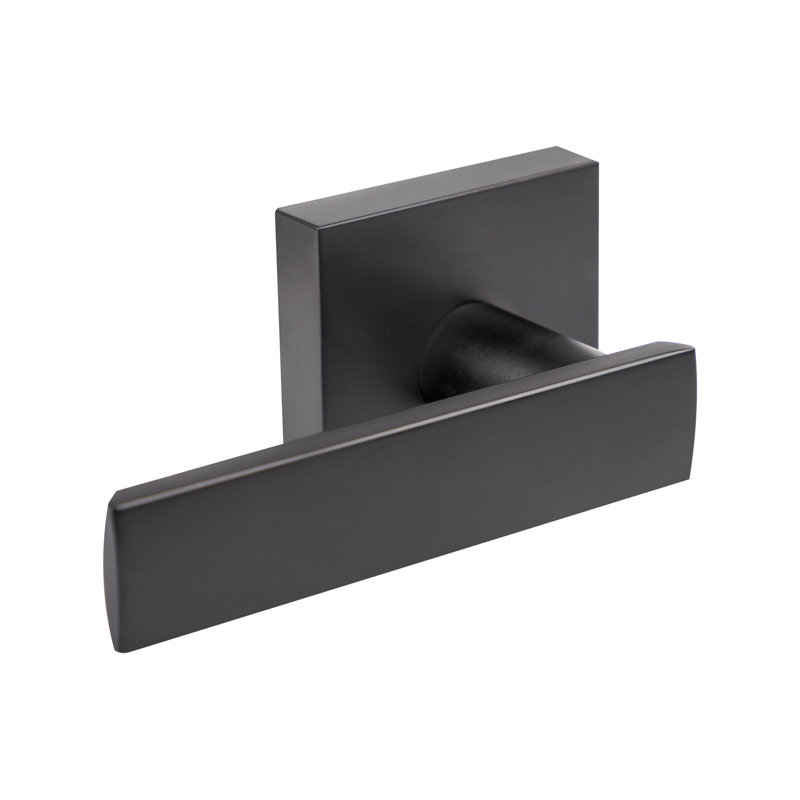 Levier de porte d'intimité avec rosette carrée Nero, Noir mat