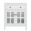 Meuble-lavabo compact de 30 pouces avec lavabo en céramique, rangement spacieux et conception moderne pour les petites et moyennes salles de bain-1942249314