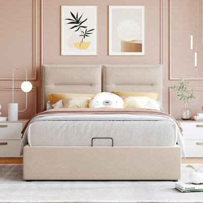 Upholstered Storage Platform Bed