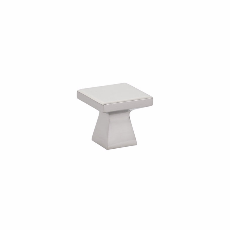 Poignée d'armoire carrée Emtek, nickel poli, 1.25''
