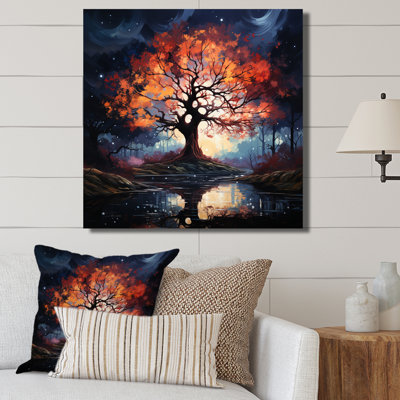 " Orange Blue Eternal Maple Trees "