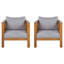 Solid Wood 2 - Person Patio Conversation Set with Cushions