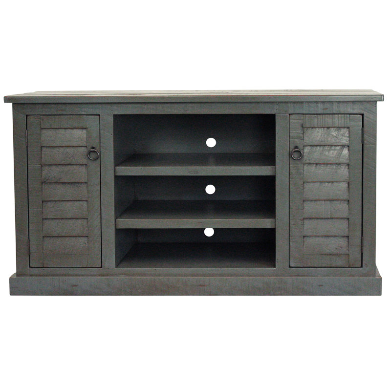 Magee Unfinished TV Stand for TVs up to 55", Rustic Dark Blue, 57