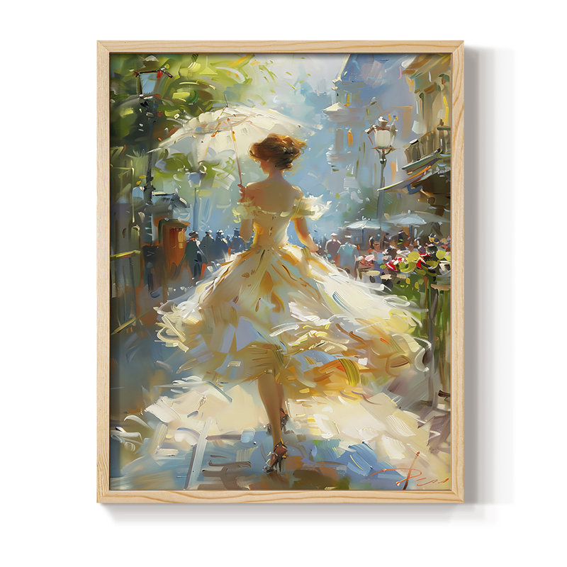 «WOMEN Series DCCCLVII», reproduction encadrée - bois massif, H 11 po x l 9 po, Naturel