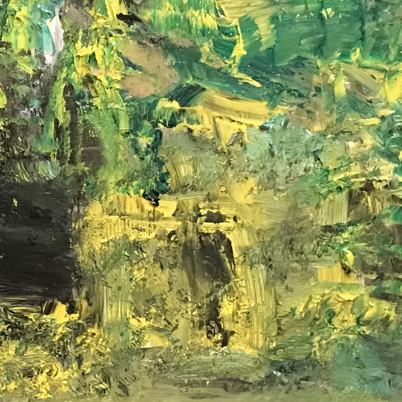 Magic Woods Painting by Irina Gorbman, 11" H x 14" W