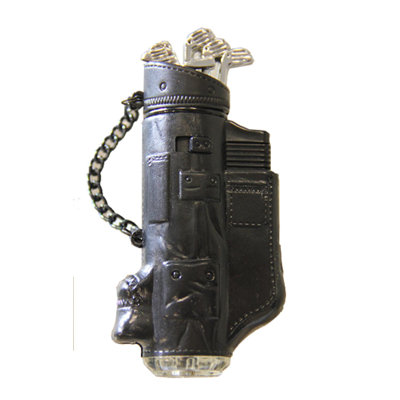 Black & Silver Golf Bag Blow Torch Refillable Versatile Lighter in Gift Box