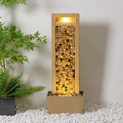 Weather Resistant Floor Fountain with Light